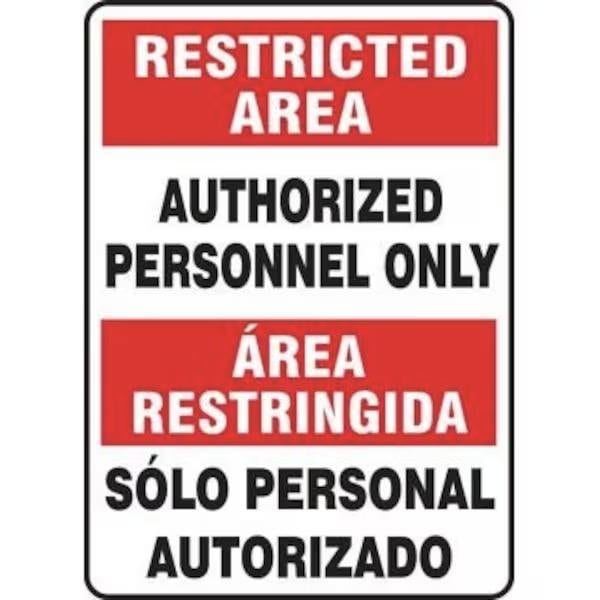Accuform BILINGUAL RESTRICTED AREA SAFETY SBMADC519VA - SBMADC519VA