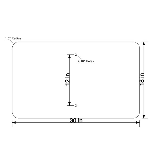 Sign Solutions Usa Traffic Sign, 30 in Width, Aluminum Sign, Horizontal Rectangle - DUS10HWT3018R5-1A