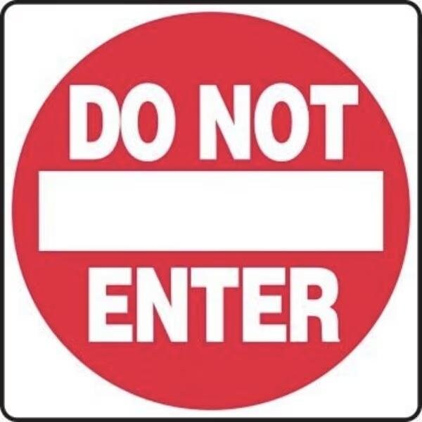 Accuform Safety Sign DO NOT ENTER 18 in x 18 in - MVHR482VA