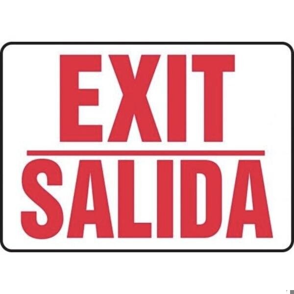 Accuform Exit Sign, Adhesive Dura-Poly, 14 in W, 10 in H - SBMEXT906MXV
