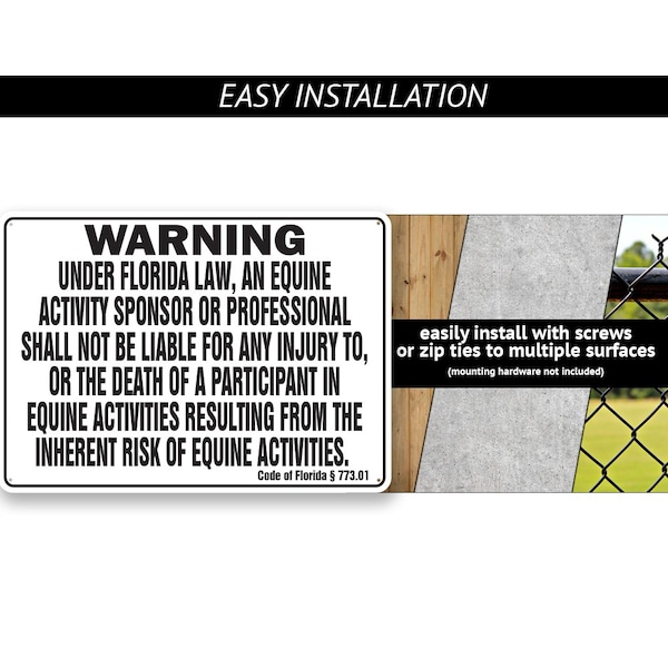 Signmission 14 in Height, 10 in Width, Plastic, 10" x 14", WS-Wisconsin Equine - WS-WISCONSIN EQUINE