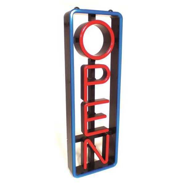 Cm Global LED Open Sign, Red/Blue, 2 3/4 in W, 9 1/4 in H - VH-01-RC