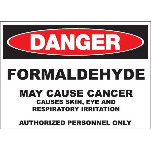 Zing Danger Sign, 10 in H, 14 in W, Rectangle, English, 2666A - 2666A