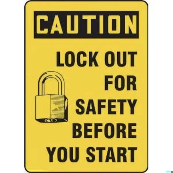 Accuform OSHA CAUTION SAFETY SIGN LOCK OUT MLKT627VS - MLKT627VS