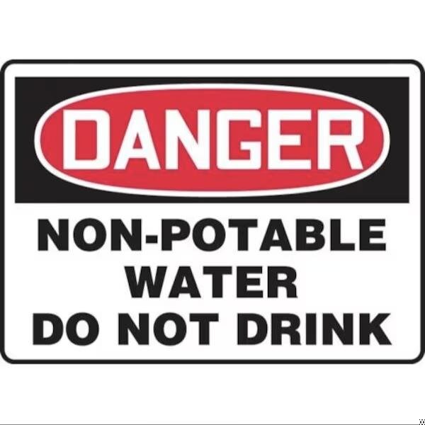 Accuform OSHA DANGER Safety Sign NONPOTABLE SHMCAW124VS - SHMCAW124VS