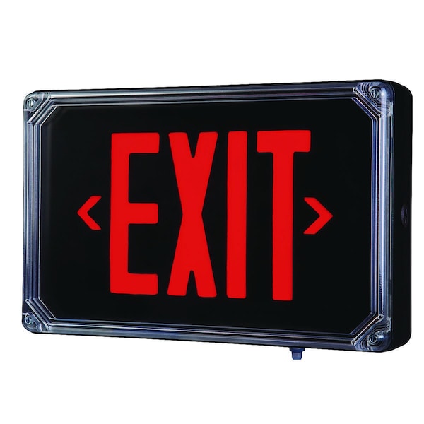 Dual-Lite Exit Sign, White, 1 Face(s), LED, Universal Mount, Nickel Cadmium - SEWLSRWE