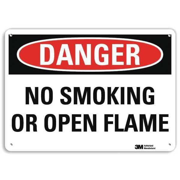 Lyle Danger No Smoking Sign, 10" H, 14 in W, Vertical Rectangle, English, U3-1847-RA_14X10 - U3-1847-RA_14X10