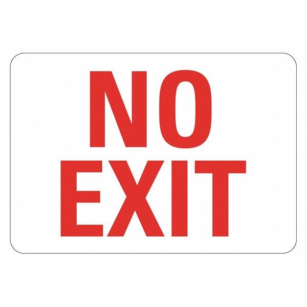 Lyle Exit Sign, Polyester, 14" W, 10" H, No Exit, White - LCU1-0007-ED_14X10