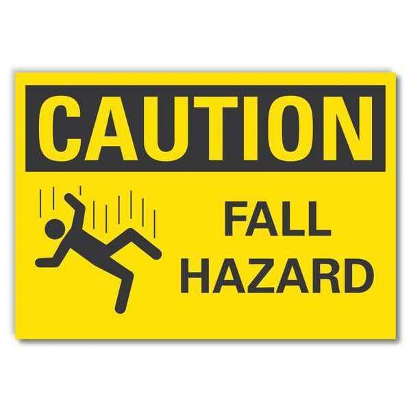 Lyle Caution Sign, 7 in H, 10 in W, Non-PVC Polymer, Vertical Rectangle, English, LCU3-0136-ED_10x7 - LCU3-0136-ED_10X7