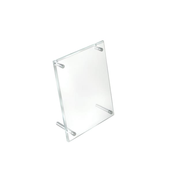 Azar Displays Beveled Edge L-Frame Acrylic Sign Holder 4"W X 6"H, PK2 - 252950