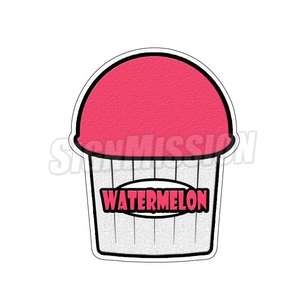 Signmission WATERMELON FLAVOR Italian Ice Decal shaved ice cart trailer stand sticker, D-DC-8-Watermelon Flavor - D-DC-8-WATERMELON FLAVOR