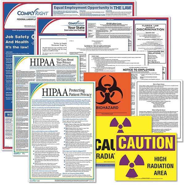 Complyright Labor Law Poster, 25 3/8 in H x, 36 3/8 in W, Plastic - EHORU