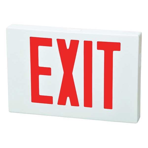 Fulham Exit Sign, White, 1 or 2 Face(s), LED, Universal Mount, Nickel Cadmium - FHEX21WREM