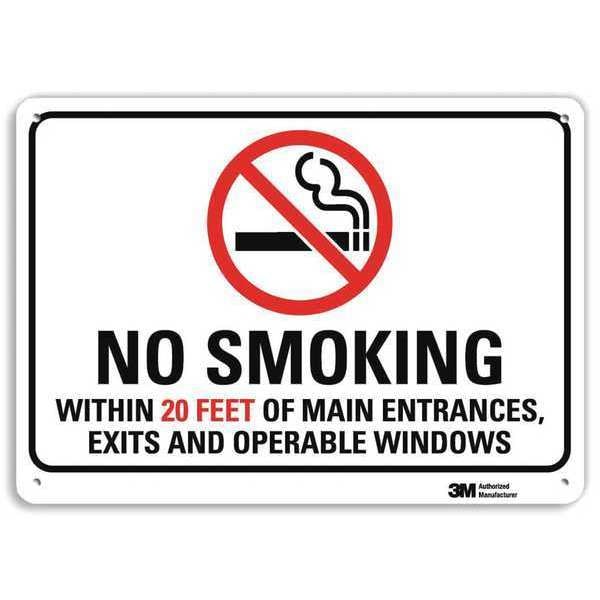 Lyle No Smoking Sign, 10" H, 14 in W, Horizontal Rectangle, English, U1-1018-NA_14x10 - U1-1018-NA_14X10