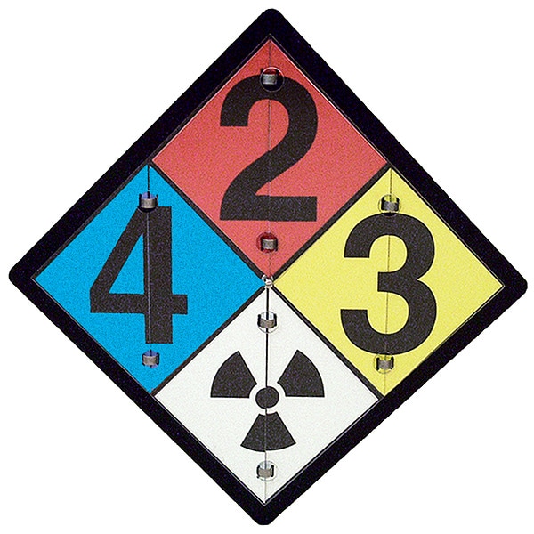 Accuform NFPA Sign, 15 1/2 in Height, 15 1/2 in Width, Diamond - ZPF125