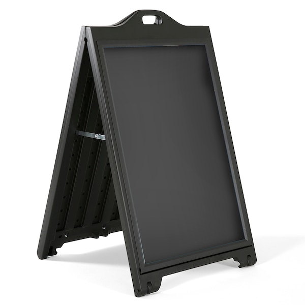 Azar Displays Black Double-Sided Sidewalk A-Frame Sign w/Protective Lens 24"x36" - 300244-BLK