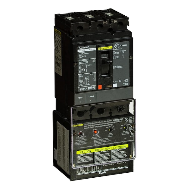 Accesorio para interruptor de circuito Square D, PowerPacT J, módulo de fuga a tierra, 150 a 250A - ELM250JD