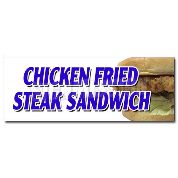 Signmission CHICKEN FRIED STEAK SANDWICH DECAL sticker sausage gravy fresh crispy, D-12 Chicken Fried Steak Sand - D-12 CHICKEN FRIED STEAK SAND