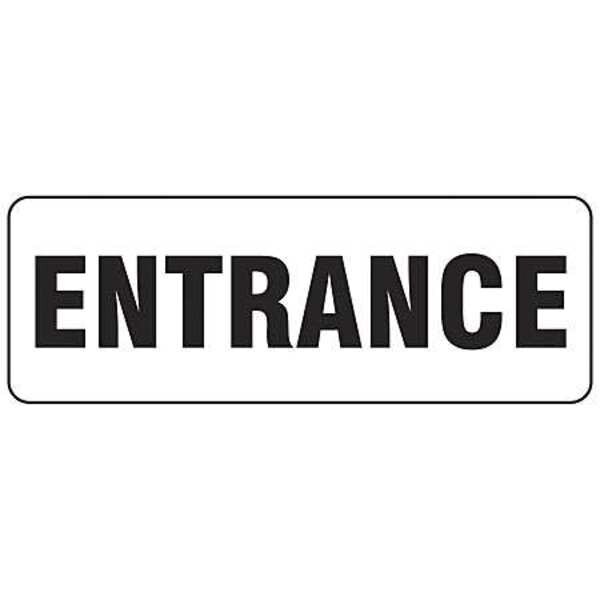 Brady Entrance Sign, 3 1/2 in x 10 in, Rectangle, Vinyl, 22272MLS - 22272MLS