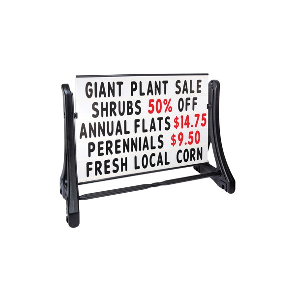 Specialty Store Services 48w X 36h Portable Roadside Swinger Letterboard Sign - 40100