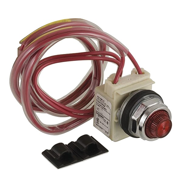Arrancador de motor y contactor NEMA Square D, Tipo S, kit de luz piloto, LED, rojo, 120VCA 60Hz, tamaño NEMA 00 a 7, Tipo 1, 3R, 12 - 9999SPL28R