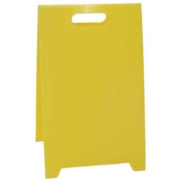 See All Industries Blank Floor Stand Safety Sign, 20 in H, 12 in W, Corrugated Plastic, Triangle, No Text, TP-YBLNK - TP-YBLNK