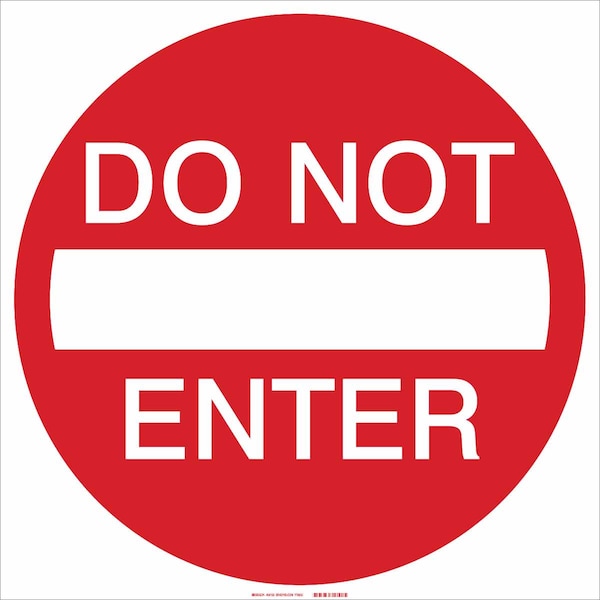 Brady Traffic Sign, 30" Height, 30 in Width, Aluminum, Square, English - 94150