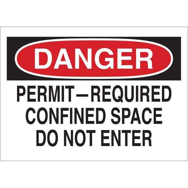 Brady Safety Sign Label, 3 1/2 in H x 5 in W, Polyester, Horizontal Rectangle - 87768