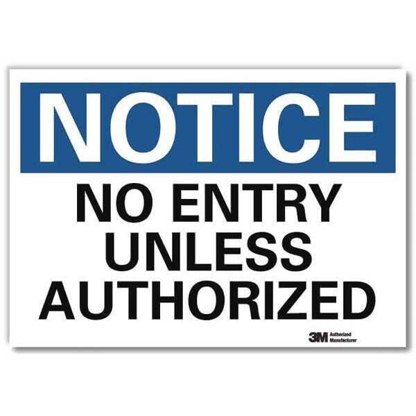 Lyle Notice Sign, 7" x 10", Vinyl, 7 in H, 10 in W, Reflective Sheeting, English, U5-1368-RD_10X7 - U5-1368-RD_10X7