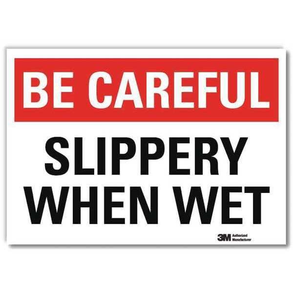 Lyle Safety Decal, 10 in H, 14 in W, Reflective Sheeting, Horizontal Rectangle, English, U7-1036-RD_14X10 - U7-1036-RD_14X10