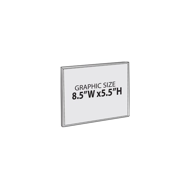 Azar Displays 8.5"W x 5.5"H Sign Holder w/ Magnetic Strips, PK10 - 129930