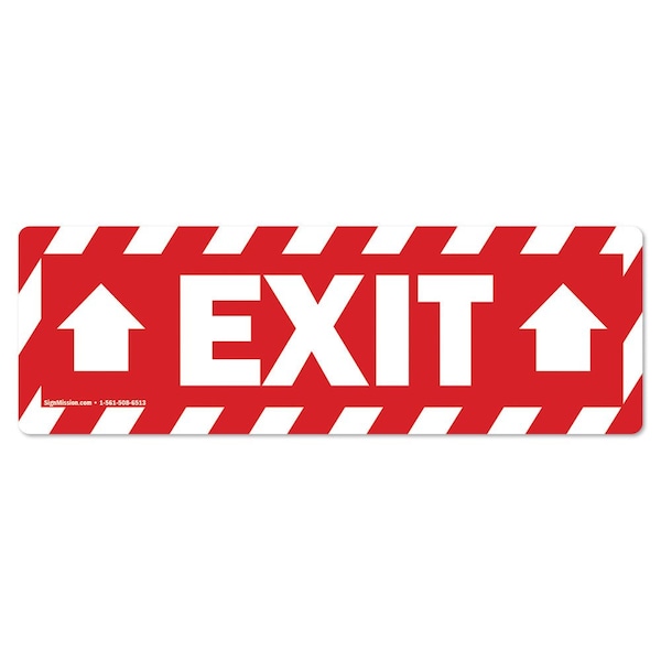 Signmission Exit 16in Non-Slip Floor Marker, 12PK, 16 in L, 16 in H, FD-C-16-12PK-99944 - FD-C-16-12PK-99944
