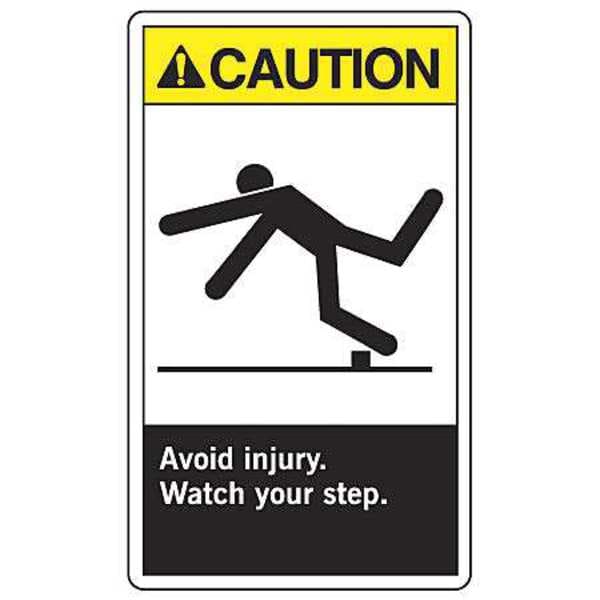 Accuform Label, 5 in H, 3 1/2 in W, Vinyl, Vertical Rectangle, English, LSTF603VSP - LSTF603VSP