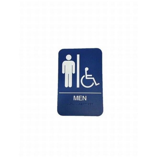 Don-Jo Men's / Handicap ADA Blue Bathroom Sign - HS907001