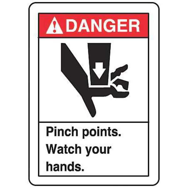 Accuform Label, 5 in Height, 3 1/2 in Width, Vinyl, Vertical Rectangle, English - LEQM013VSP