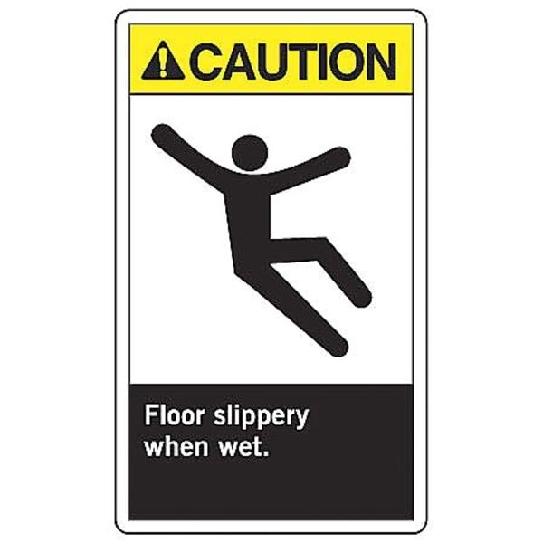 Accuform Label, 5 in Height, 3 1/2 in Width, Vinyl, Vertical Rectangle, English - LEQM013VSP