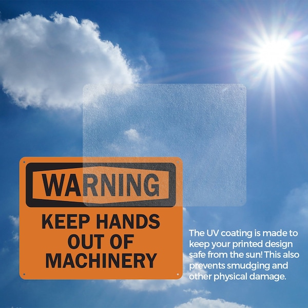 Signmission Keep Hands Out Of Machinery OSHA Warning Sign, Plastic, 14in W x 10in L, 2PK - OS-2PACK-WS-P-1014-L-19680