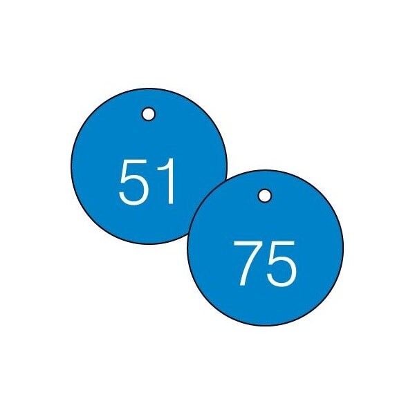 Accuform Engraved Numbered Tags, HS-Laminate, 2-3/4 in W, 25 PK - TDG363BU