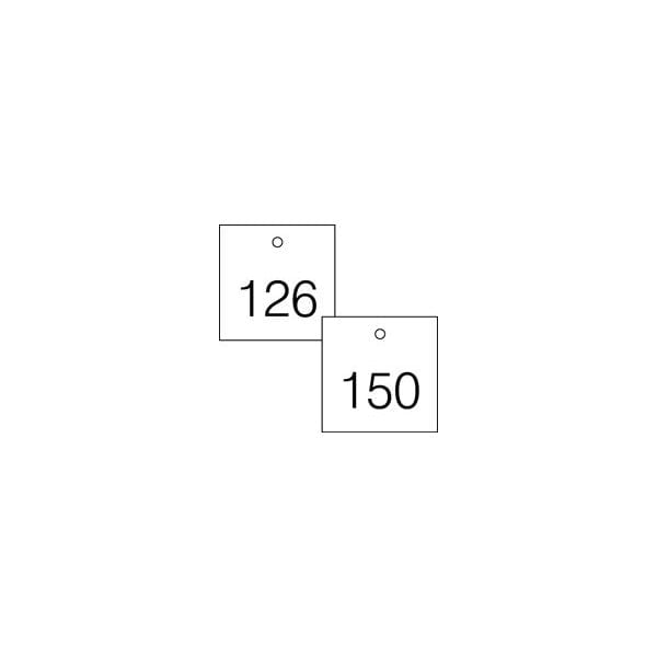 Accuform Engraved Numbered Tags, PF-Cardstock, 1/4 in H x 3-1/4 in W, 25 PK - TDG375WT