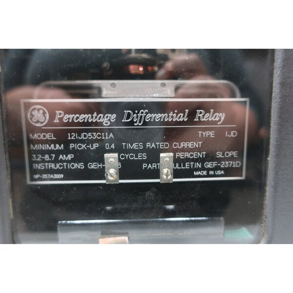 DIFERENCIAL DE PORCENTAJE Ge 3.2-8.7A OTRO RELÉ - 12IJD53C11A