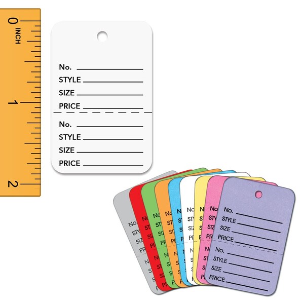 Specialty Store Services Small Perforated Tags, Pink - 5911P