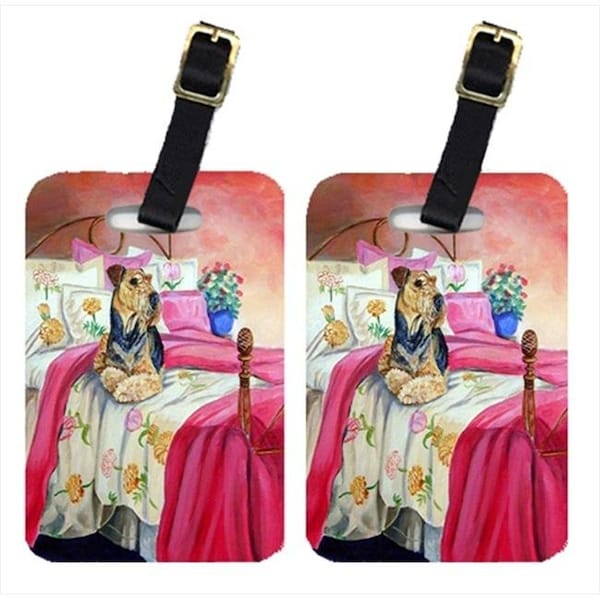 Carolines Treasures Carolines Treasures 7006BT Airedale Terrier Waiting On Mom Luggage Tags - 7006BT