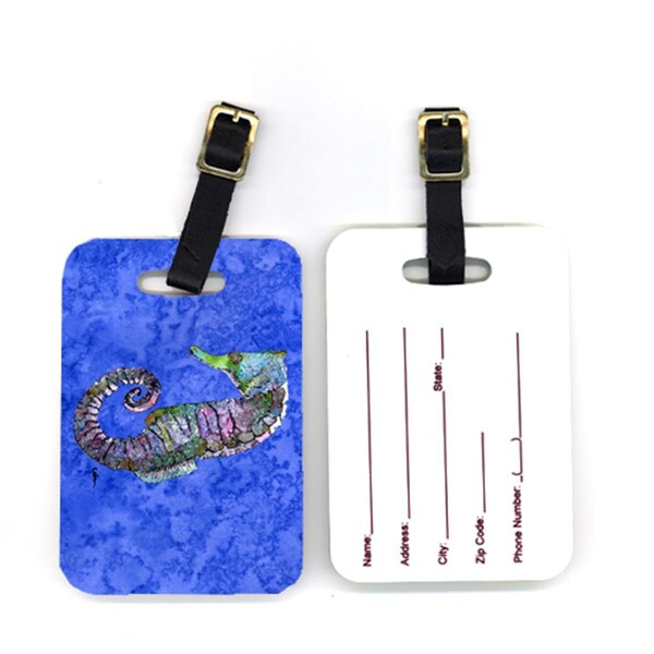 Carolines Treasures Carolines Treasures 8639BT 4 x 2.75 in. Pair of Seahorse Luggage Tag - 8639BT