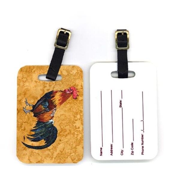 Carolines Treasures Carolines Treasures 8651BT 4 x 2.75 in. Pair of Rooster Luggage Tag - 8651BT