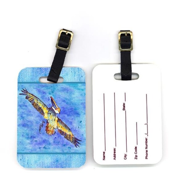 Carolines Treasures Carolines Treasures 8377BT 4 x 2.75 in. Pair of Pelican Luggage Tag - 8377BT