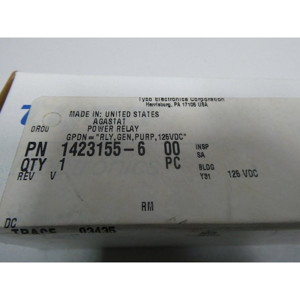 RELEVADOR DE POTENCIA Tyco 125V-DC OTRO RELEVADOR - 1423155-6