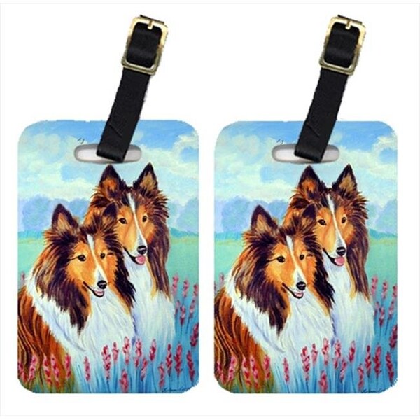 Carolines Treasures Carolines Treasures 7086BT Two Sable Shelties Luggage Tags; Pack - 2 - 7086BT