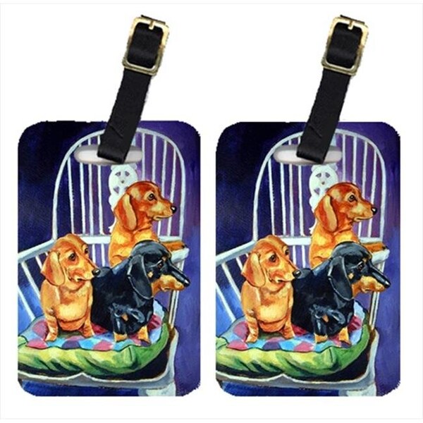Carolines Treasures Carolines Treasures 7025BT Dachshunds Two Red And A Black And Tan Luggage Tags; Pack - 2 - 7025BT