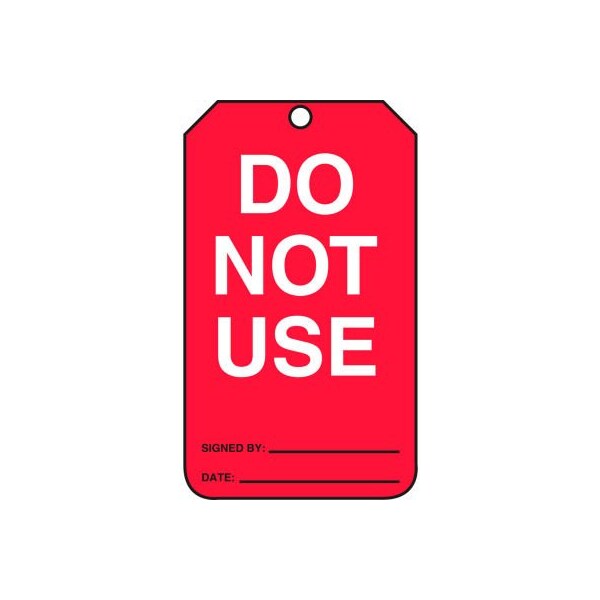 Accuform Accuform Do Not Use Tag, PF-Cardstock, 25/Pack - MGT219CTP