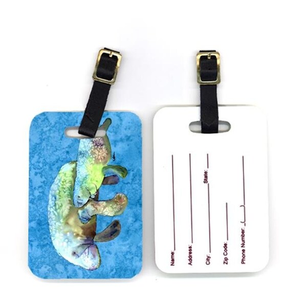 Carolines Treasures Carolines Treasures 8660BT 4 x 2.75 in. Pair of Manatee Luggage Tag - 8660BT